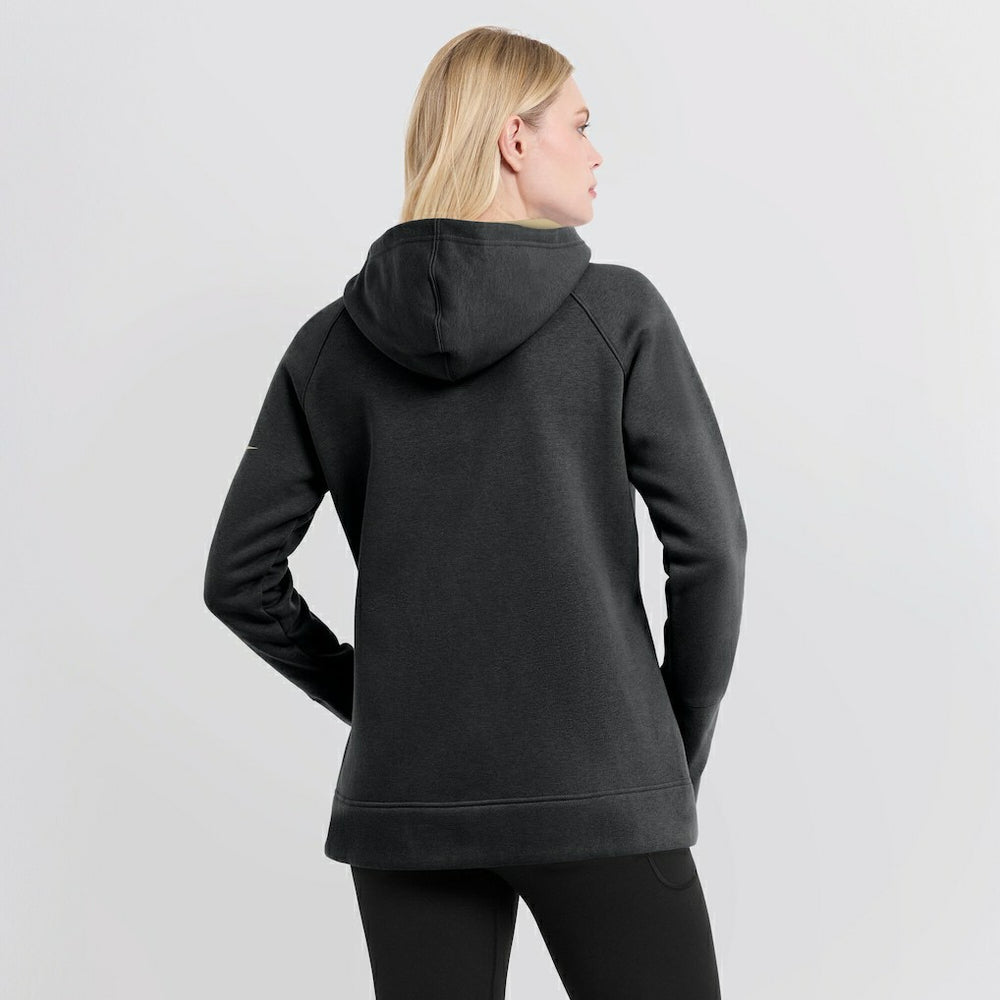 New Orleans Saints Women's Asymmetrical Raglan Full-Zip Hoodie - Black - Nike