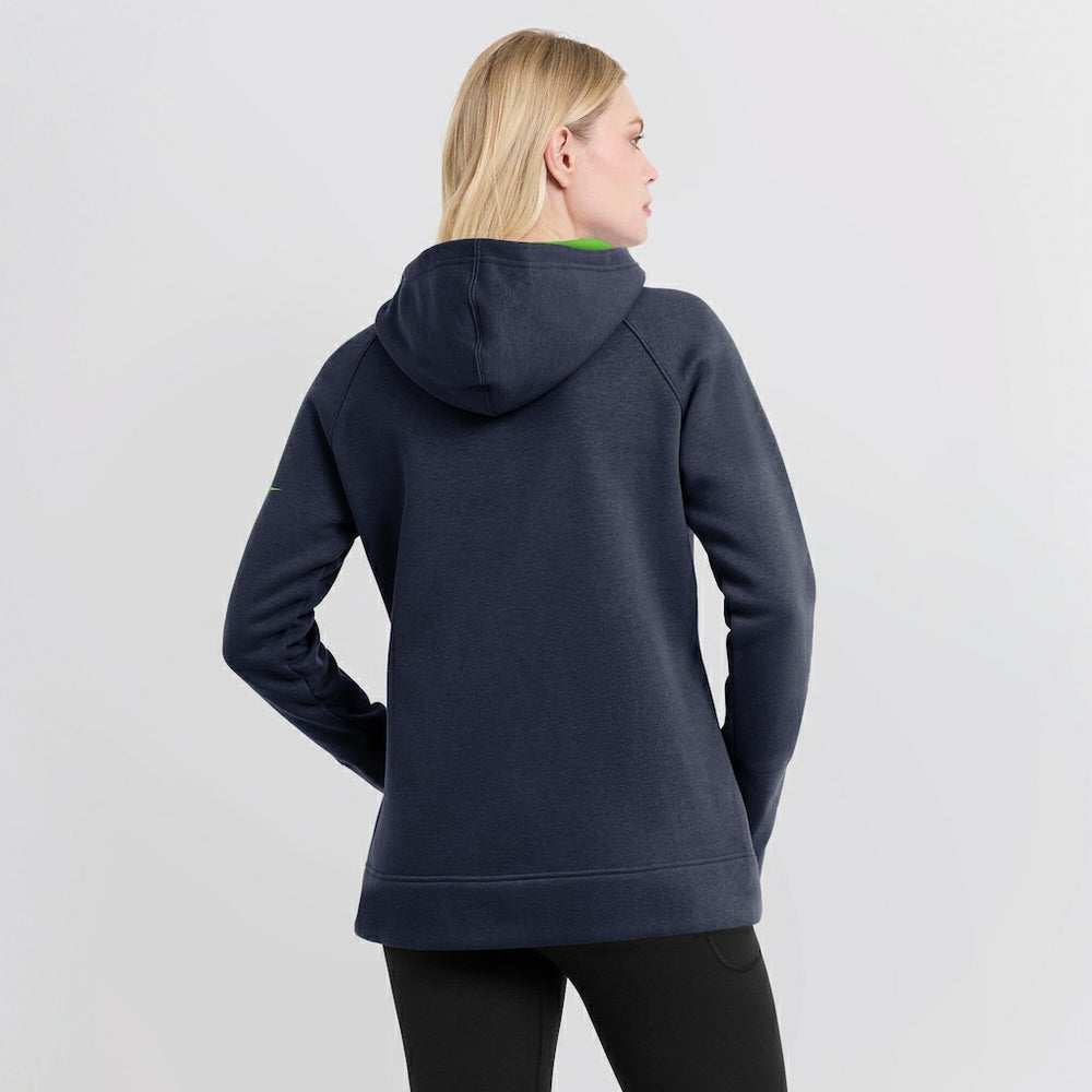 Seattle Seahawks Women's Asymmetrical Raglan Full-Zip Hoodie - College Navy - Nike
