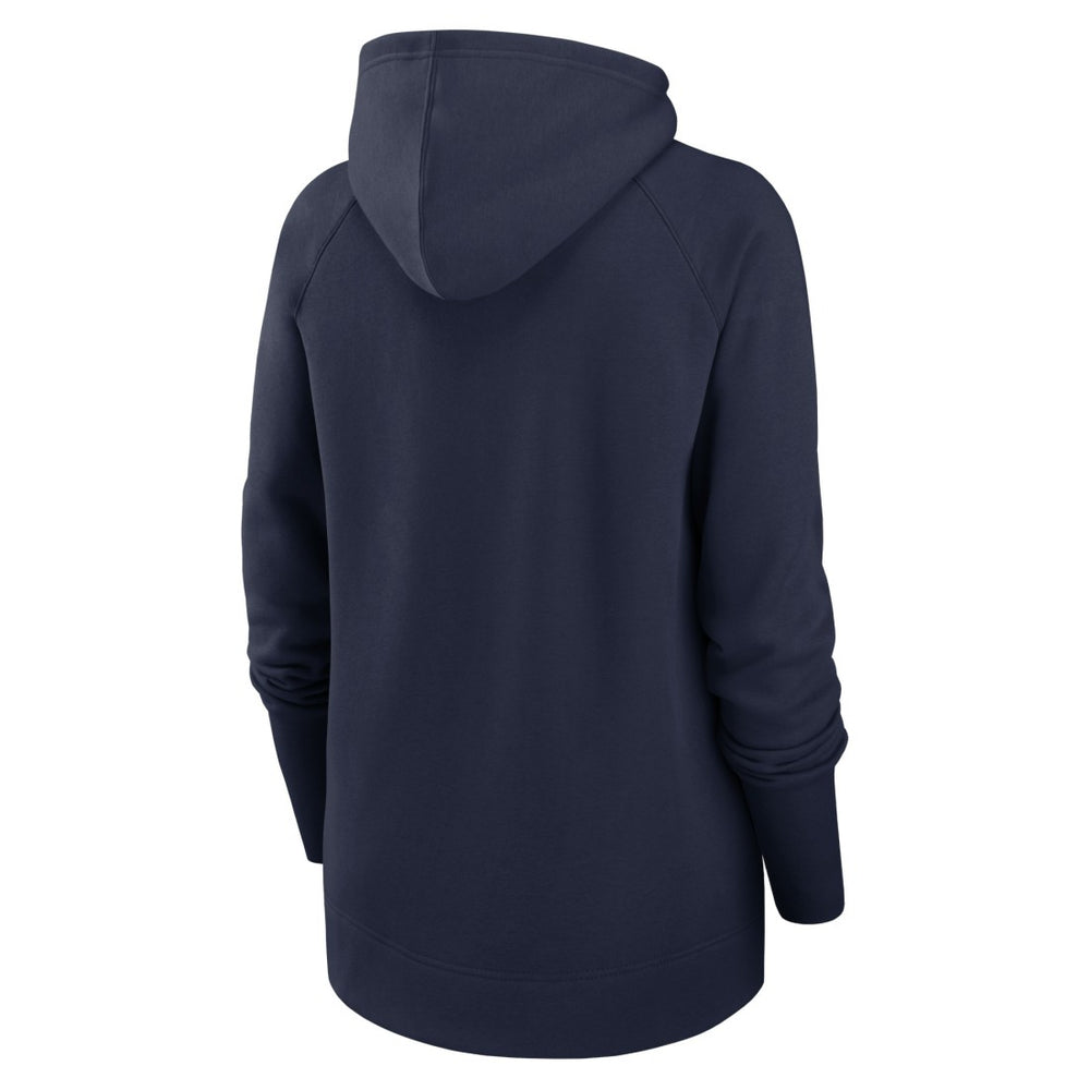 Tennessee Titans Women's Asymmetrical Raglan Full-Zip Hoodie - Navy - Nike