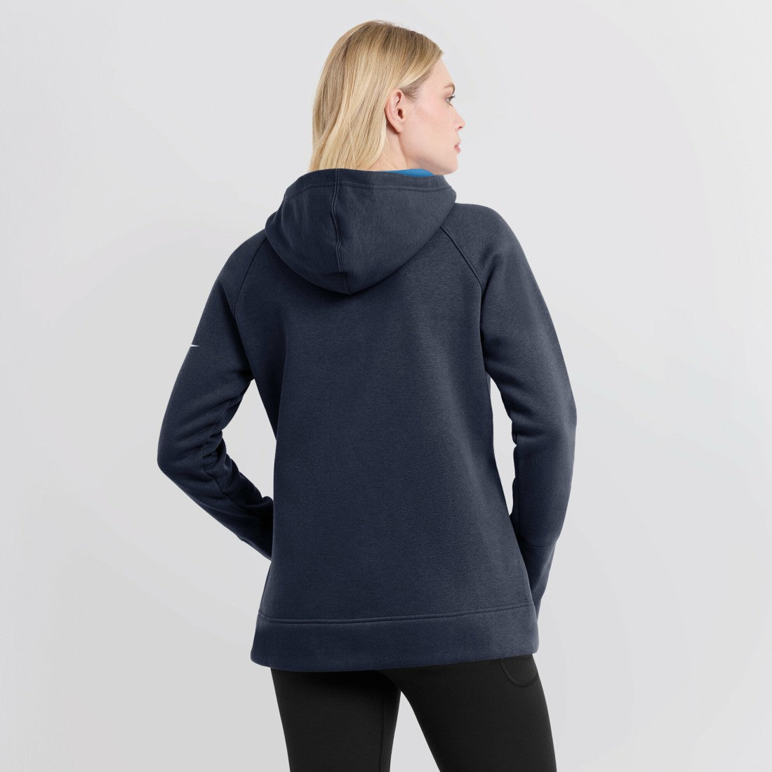 Tennessee Titans Women's Asymmetrical Raglan Full-Zip Hoodie - Navy - Nike