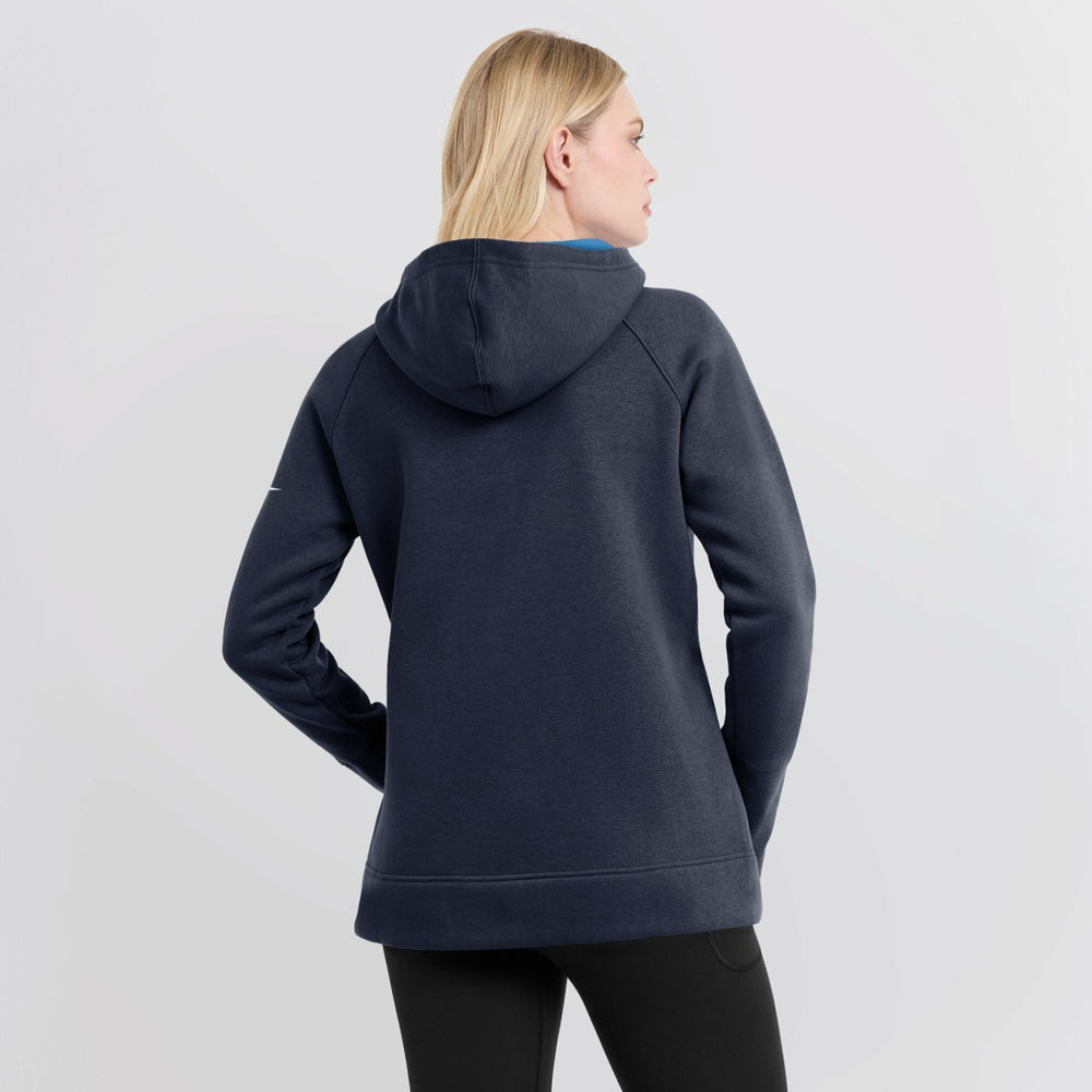 Tennessee Titans Women's Asymmetrical Raglan Full-Zip Hoodie - Navy - Nike