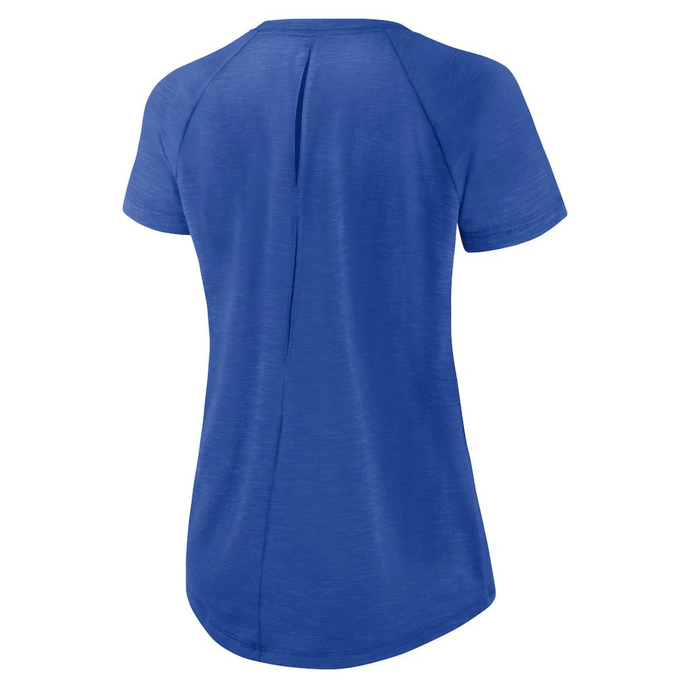 Los Angeles Rams Women's Back Slit Lightweight Fashion T-Shirt - White/Heather Scarlet - Nike