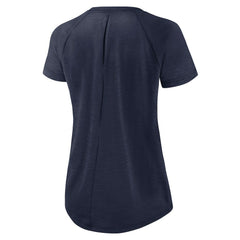 New England Patriots Women's Back Slit Lightweight Fashion T-Shirt - White/Heather Scarlet - Nike