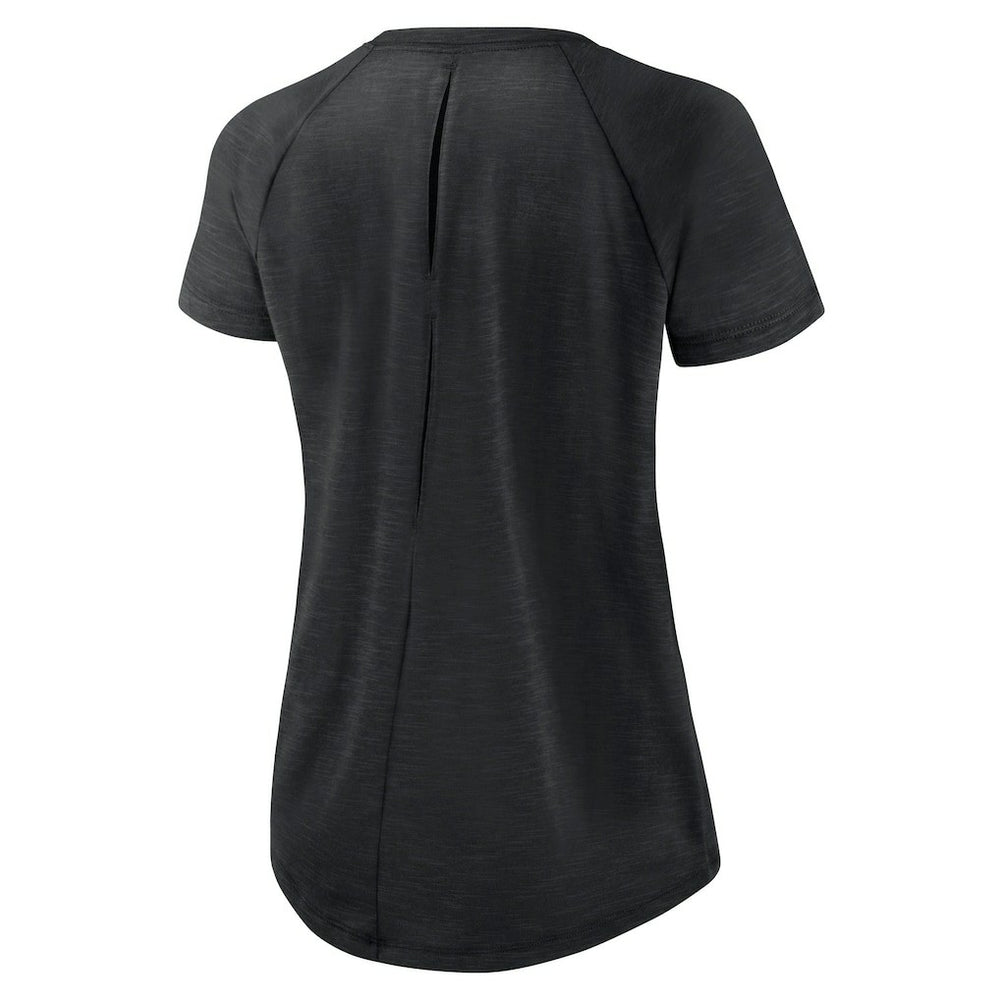 New Orleans Saints Women's Back Slit Lightweight Fashion T-Shirt - White/Heather Scarlet - Nike