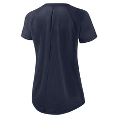 Tennessee Titans Women's Back Slit Lightweight Fashion T-Shirt - White/Heather Scarlet - Nike