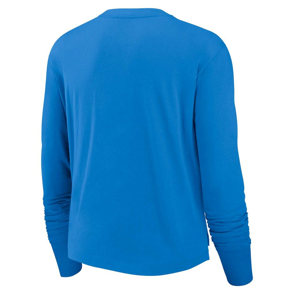 Los Angeles Chargers Women's Modest Crop Performance Long Sleeve T-Shirt - Powder Blue - Nike