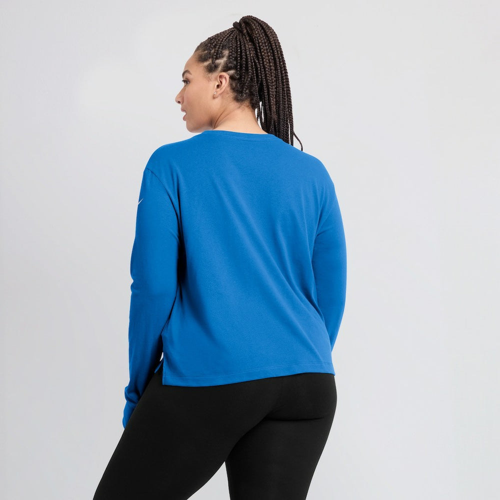 Los Angeles Chargers Women's Modest Crop Performance Long Sleeve T-Shirt - Powder Blue - Nike