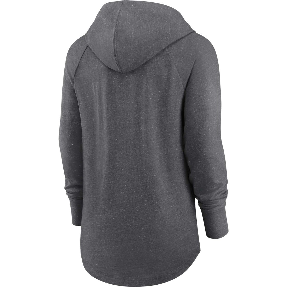 Green Bay Packers Women's Raglan Funnel Neck Pullover Hoodie - Heather Charcoal - Nike