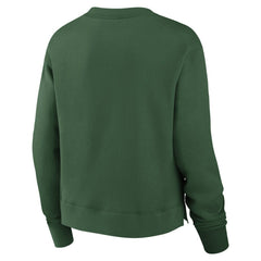 New York Jets Women's High Hip Fleece Pullover Sweatshirt - Green - Nike