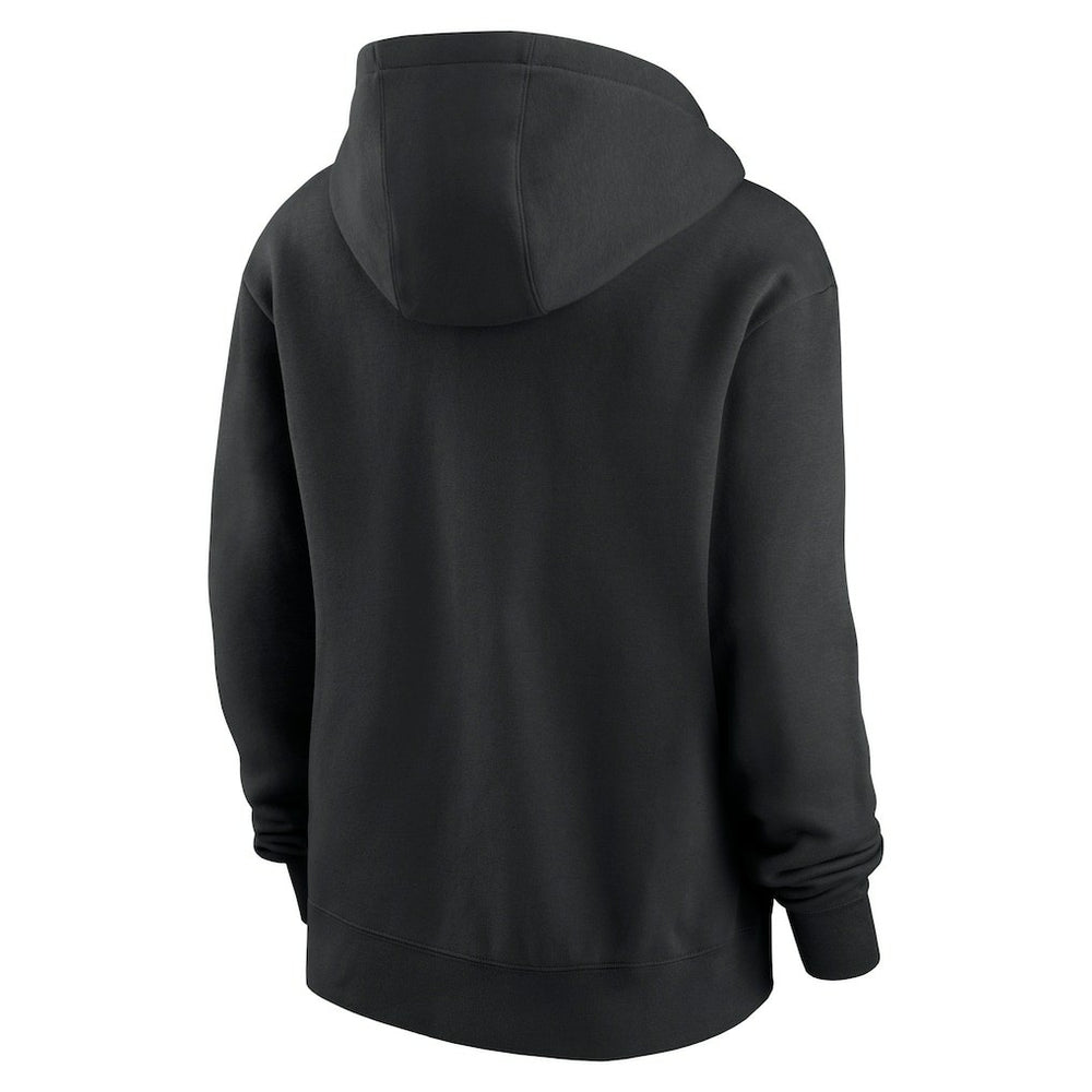 Las Vegas Raiders Women's Wordmark Club Fleece Pullover Hoodie - Black - Nike