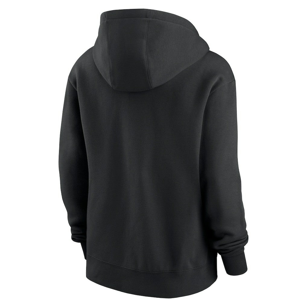 Carolina Panthers Women's Wordmark Club Fleece Pullover Hoodie - Black - Nike