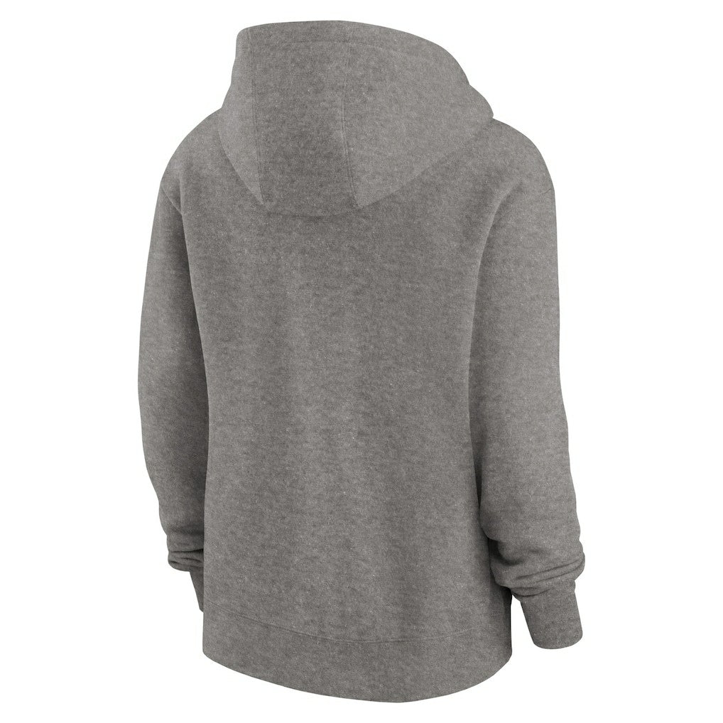 Cleveland Browns Women's Wordmark Club Fleece Pullover Hoodie - Heather Gray - Nike