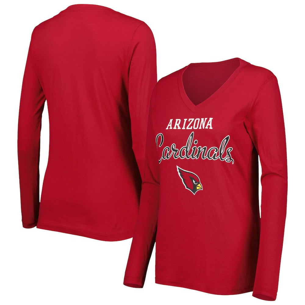 Arizona Cardinals G-III 4Her by Carl Banks Women's Post Season Long Sleeve V-Neck T-Shirt - Cardinal - NFL