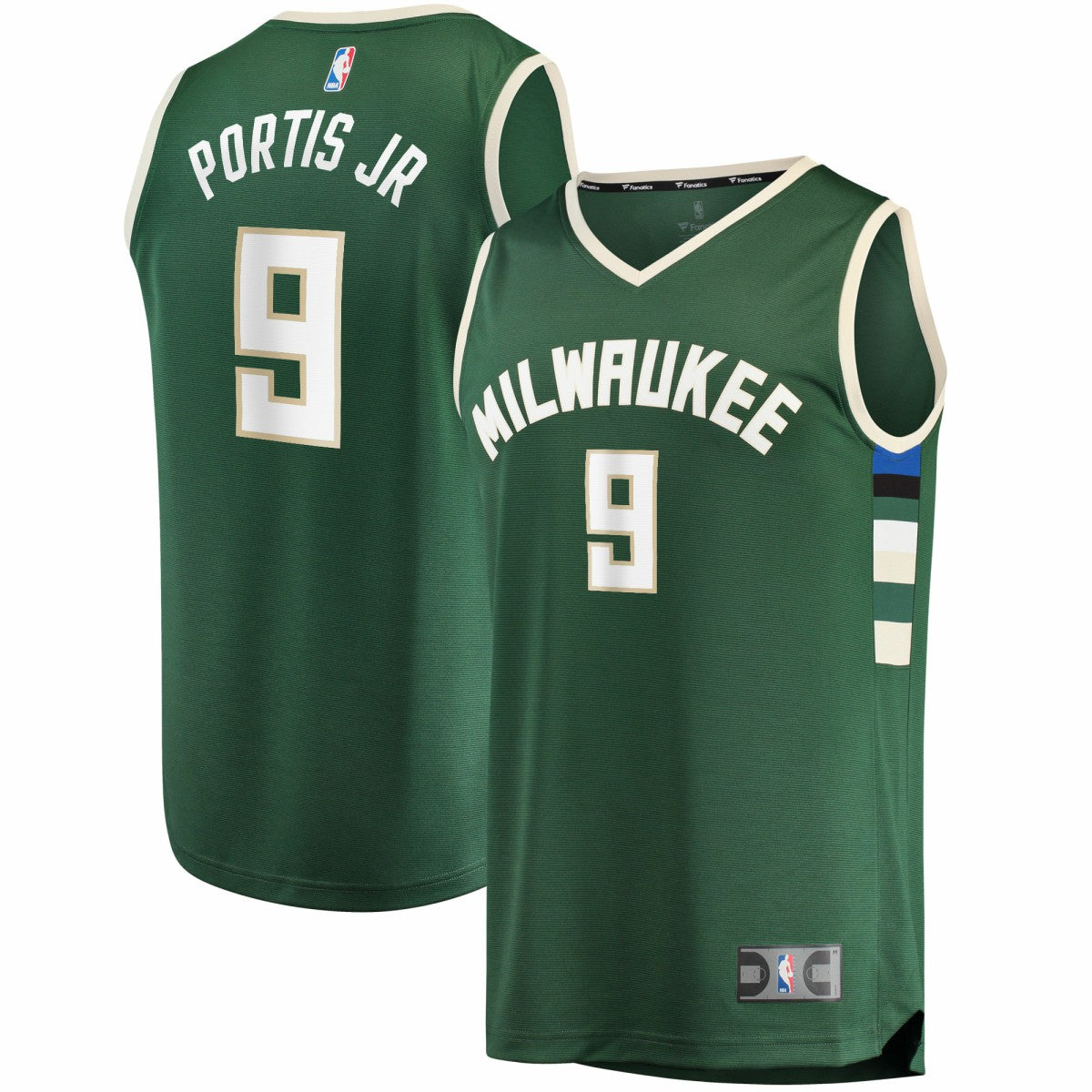 Fanatics Bobby Portis Milwaukee Bucks Fast Break Replica Jersey Icon Edition Green