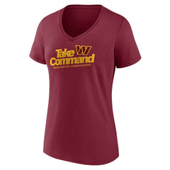 Women's Burgundy Washington Commanders Back Home Again V-Neck T-Shirt - NFL