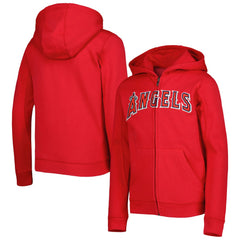 Los Angeles Angels Youth Wordmark Full-Zip Fleece Hoodie Sale
