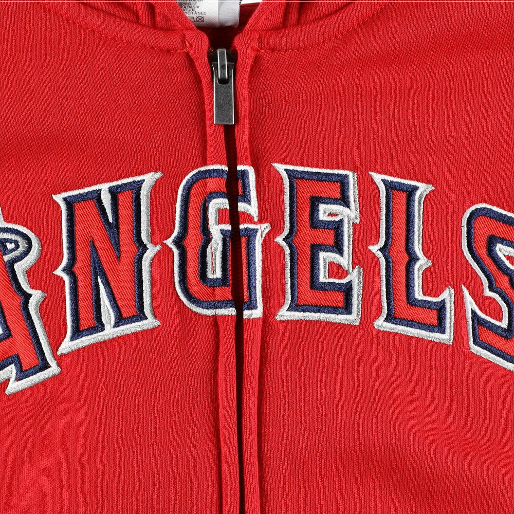 Los Angeles Angels Youth Wordmark Full-Zip Fleece Hoodie Sale