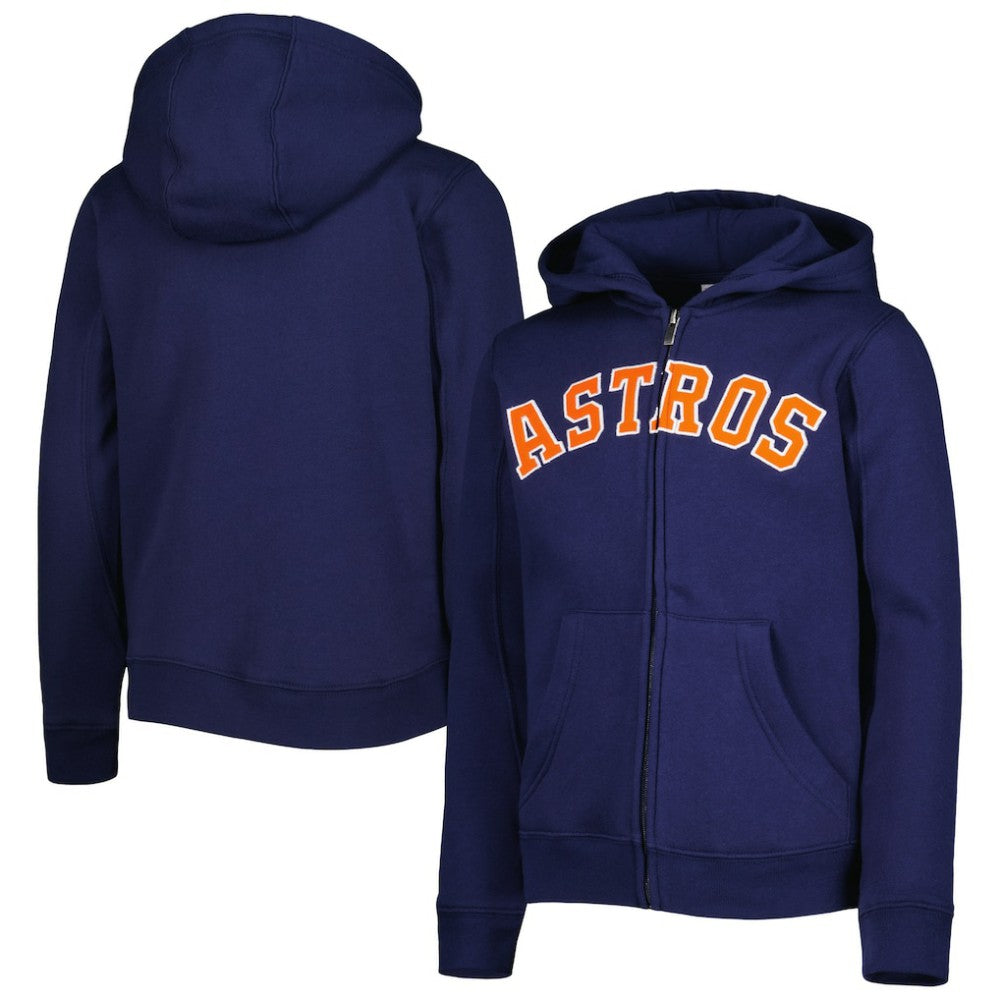 Houston Astros Youth Wordmark Full-Zip Fleece Hoodie Online
