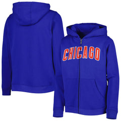 Chicago Cubs Youth Wordmark Full-Zip Fleece Hoodie Online