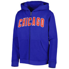 Chicago Cubs Youth Wordmark Full-Zip Fleece Hoodie Online