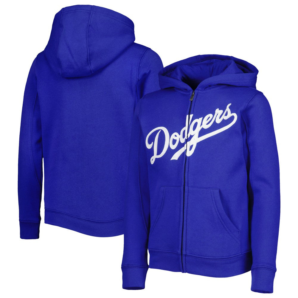 Los Angeles Dodgers Youth Wordmark Full-Zip Fleece Hoodie for sale