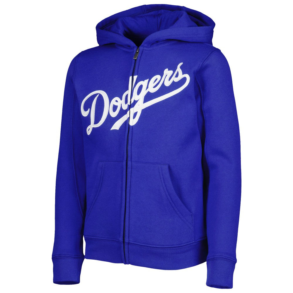 Los Angeles Dodgers Youth Wordmark Full-Zip Fleece Hoodie for sale