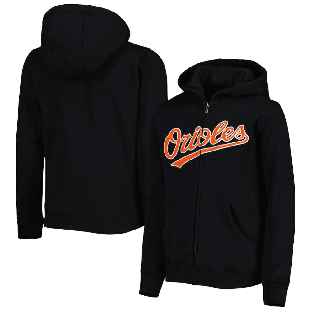 Baltimore Orioles Youth Wordmark Full-Zip Fleece Hoodie Discount