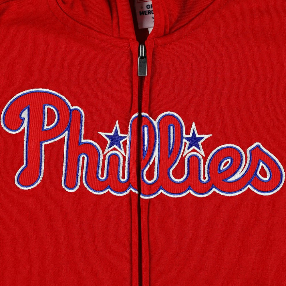 Philadelphia Phillies Youth Wordmark Full-Zip Fleece Hoodie Sale