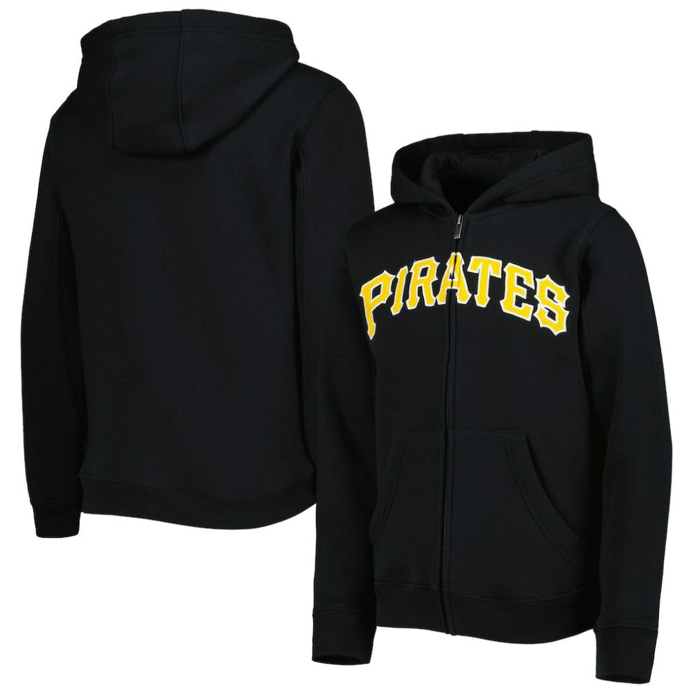 Pittsburgh Pirates Youth Wordmark Full-Zip Fleece Hoodie Discount