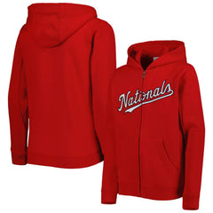 Washington Nationals Youth Wordmark Full-Zip Fleece Hoodie Sale