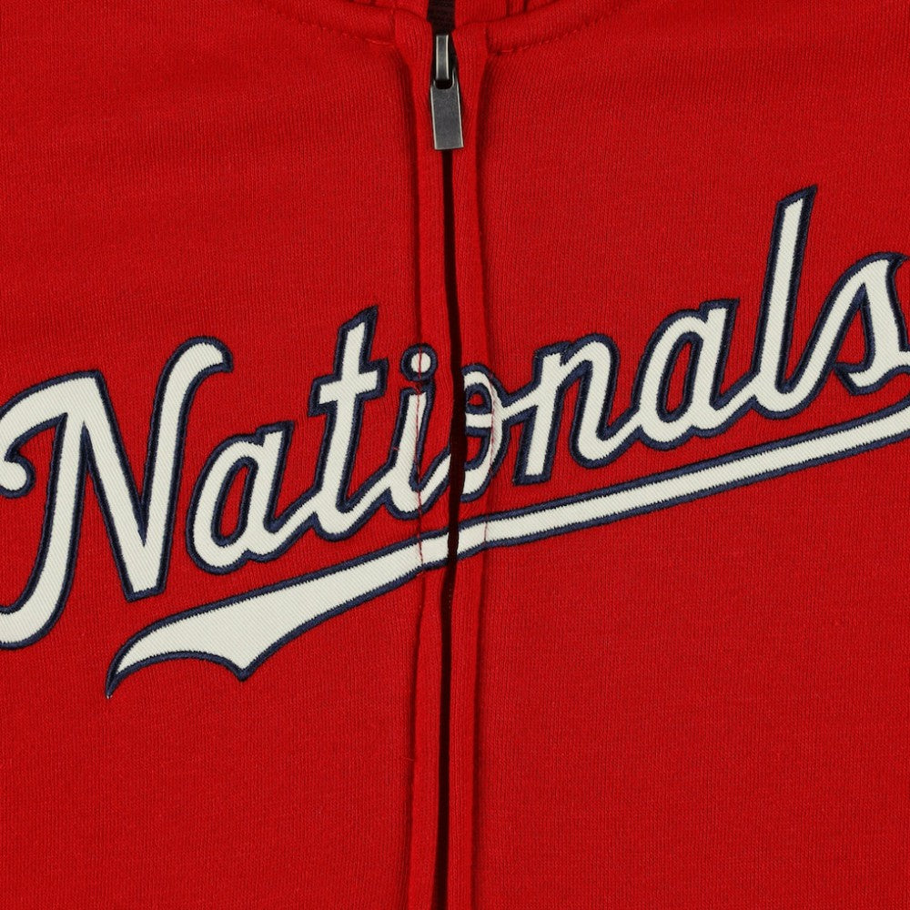 Washington Nationals Youth Wordmark Full-Zip Fleece Hoodie Sale