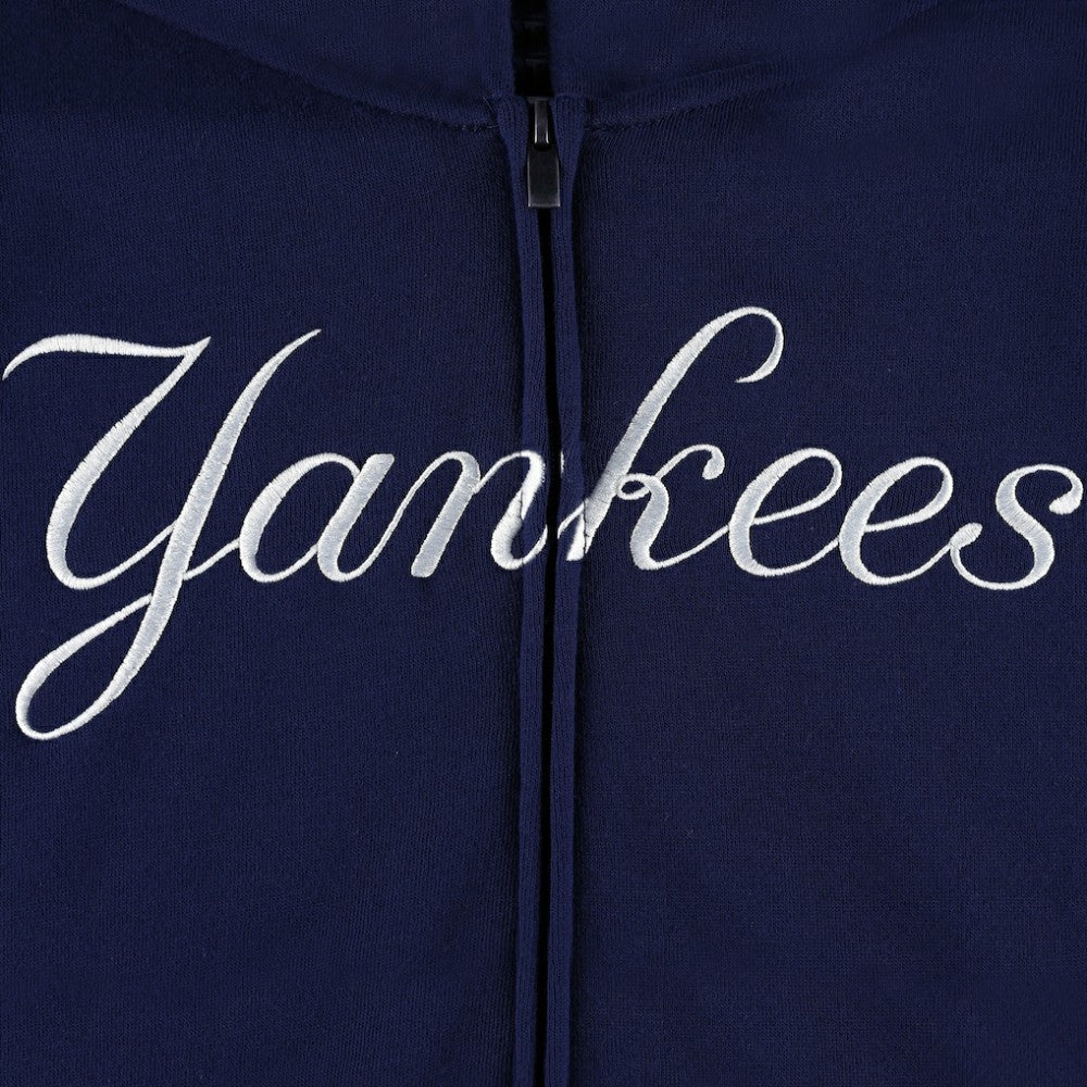 New York Yankees Youth Wordmark Full-Zip Fleece Hoodie Outlet