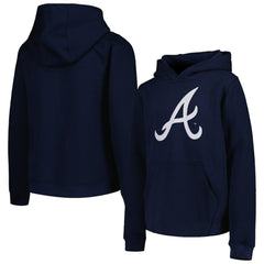 Atlanta Braves Youth Team Primary Logo Pullover Hoodie Discount