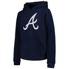 Atlanta Braves Youth Team Primary Logo Pullover Hoodie Discount