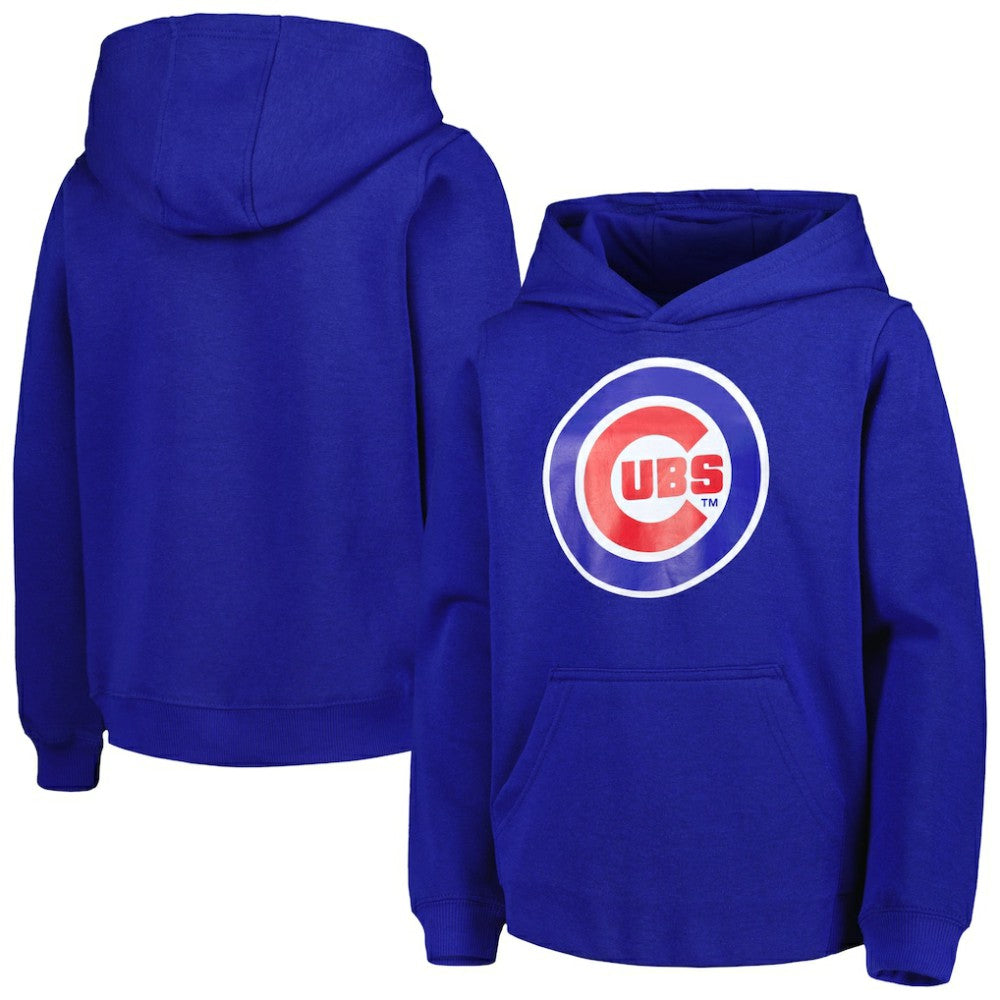 Chicago Cubs Youth Team Primary Logo Pullover Hoodie Outlet
