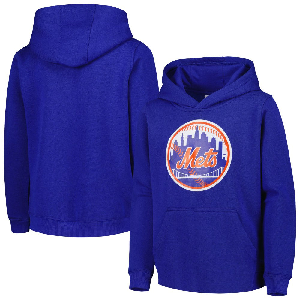 New York Mets Youth Team Primary Logo Pullover Hoodie Online