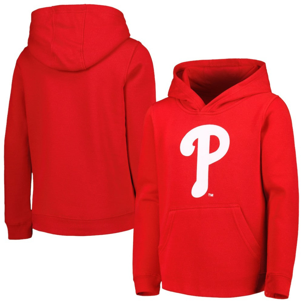 Philadelphia Phillies Youth Team Primary Logo Pullover Hoodie Outlet