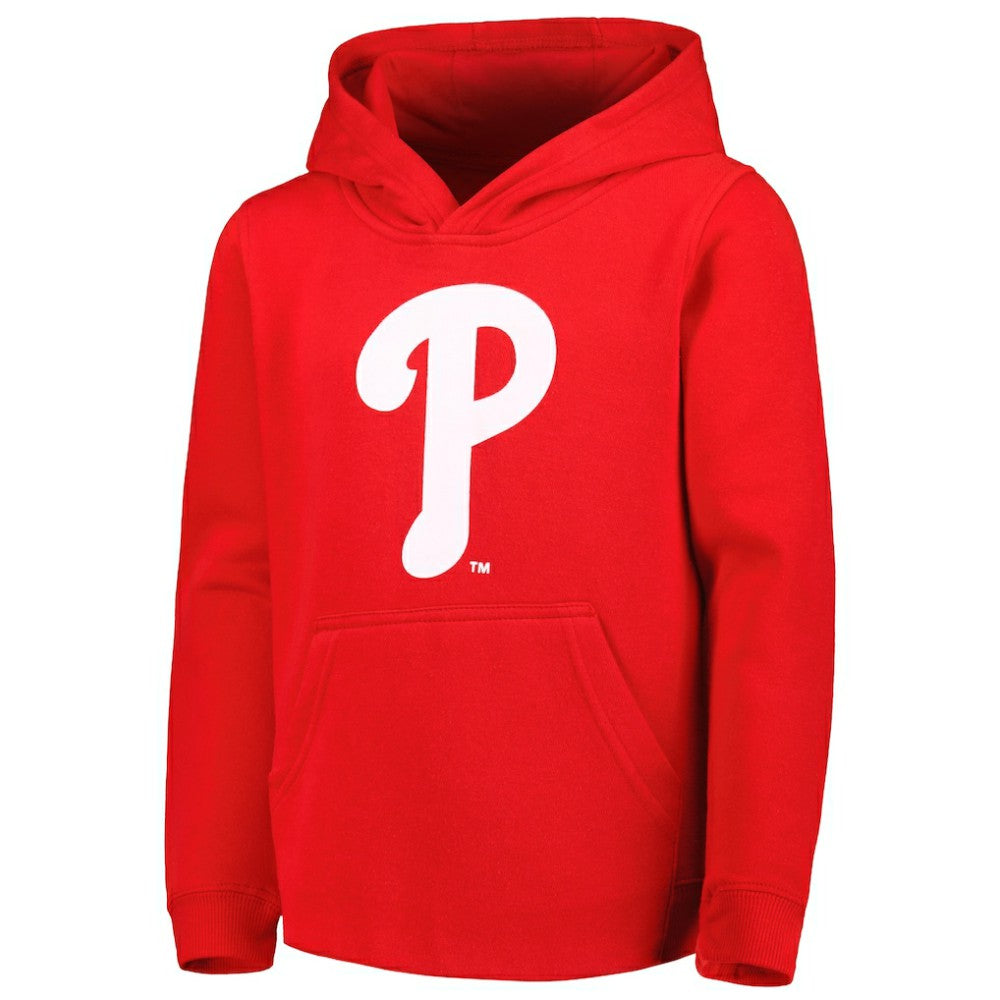 Philadelphia Phillies Youth Team Primary Logo Pullover Hoodie Outlet