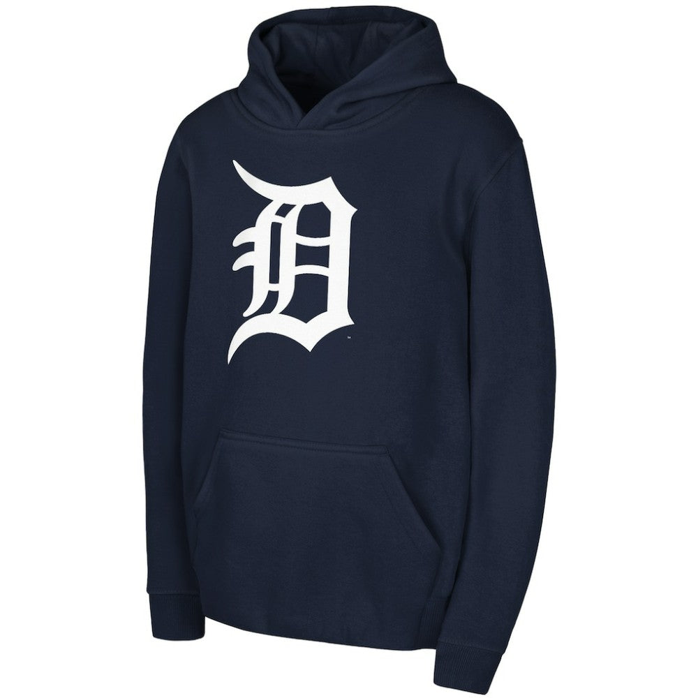 Detroit Tigers Youth Team Primary Logo Pullover Hoodie Sale