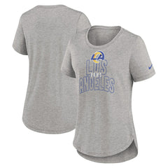 Los Angeles Rams Women's Fashion Tri-Blend T-Shirt - Heather Gray - Nike