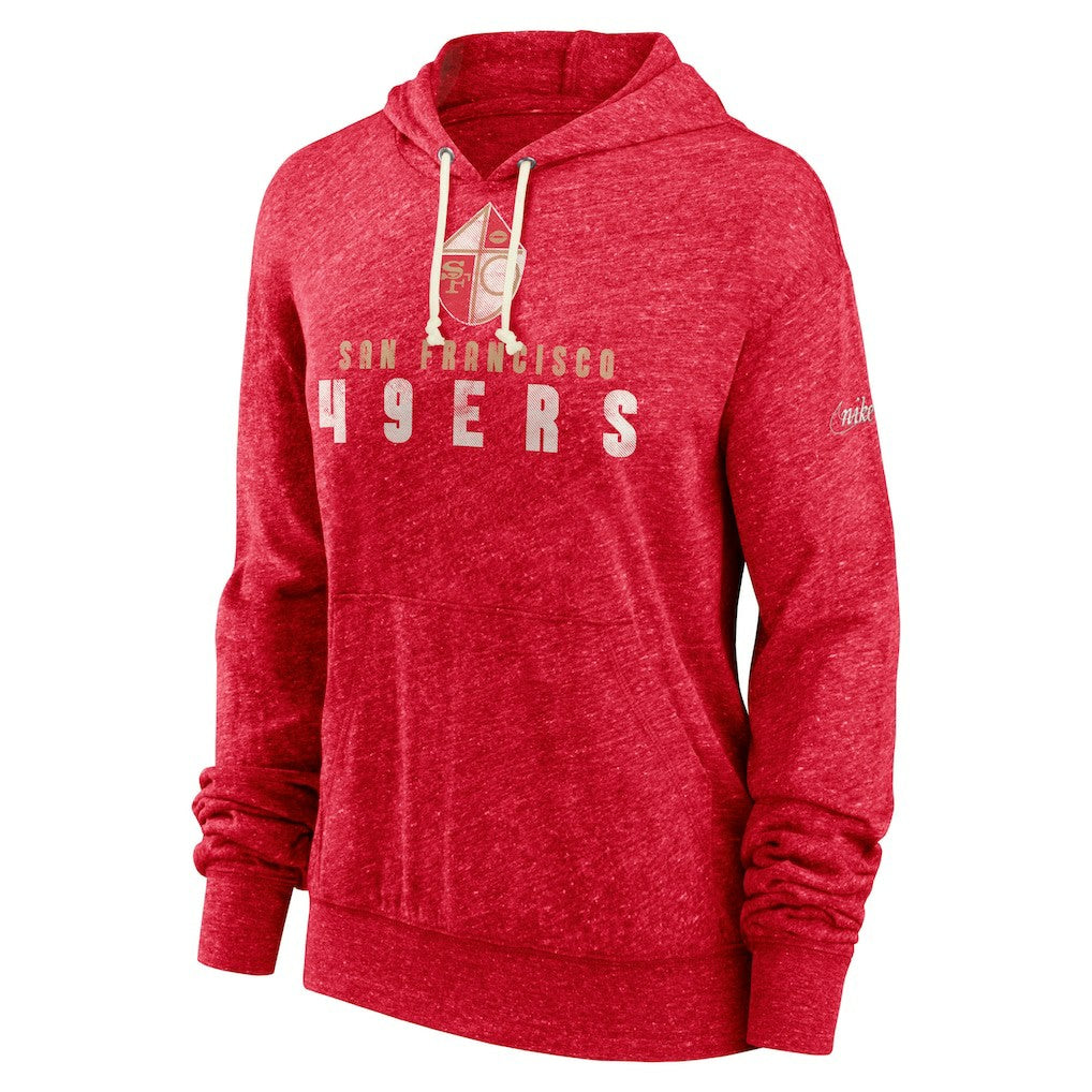 San Francisco 49ers Women's Rewind Gym Vintage Lightweight Pullover Hoodie - Scarlet - Nike