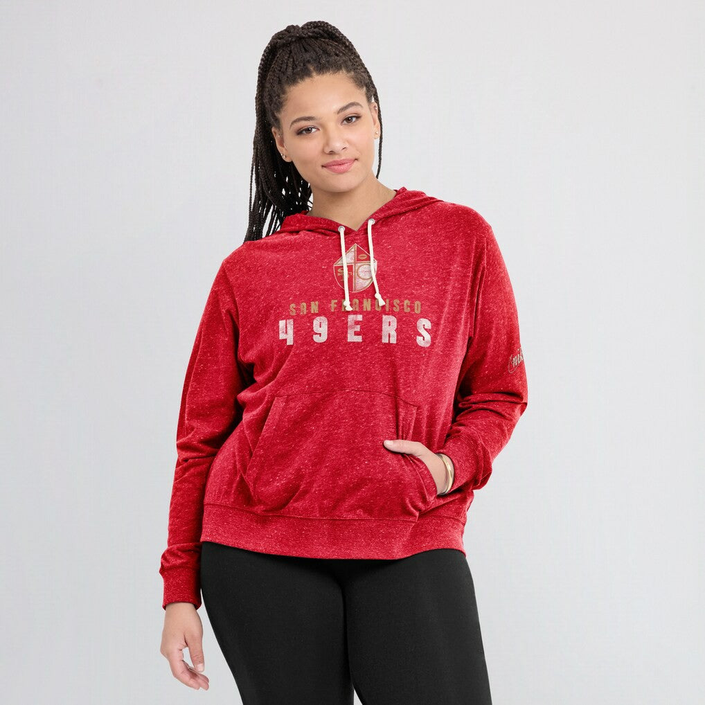 San Francisco 49ers Women's Rewind Gym Vintage Lightweight Pullover Hoodie - Scarlet - Nike