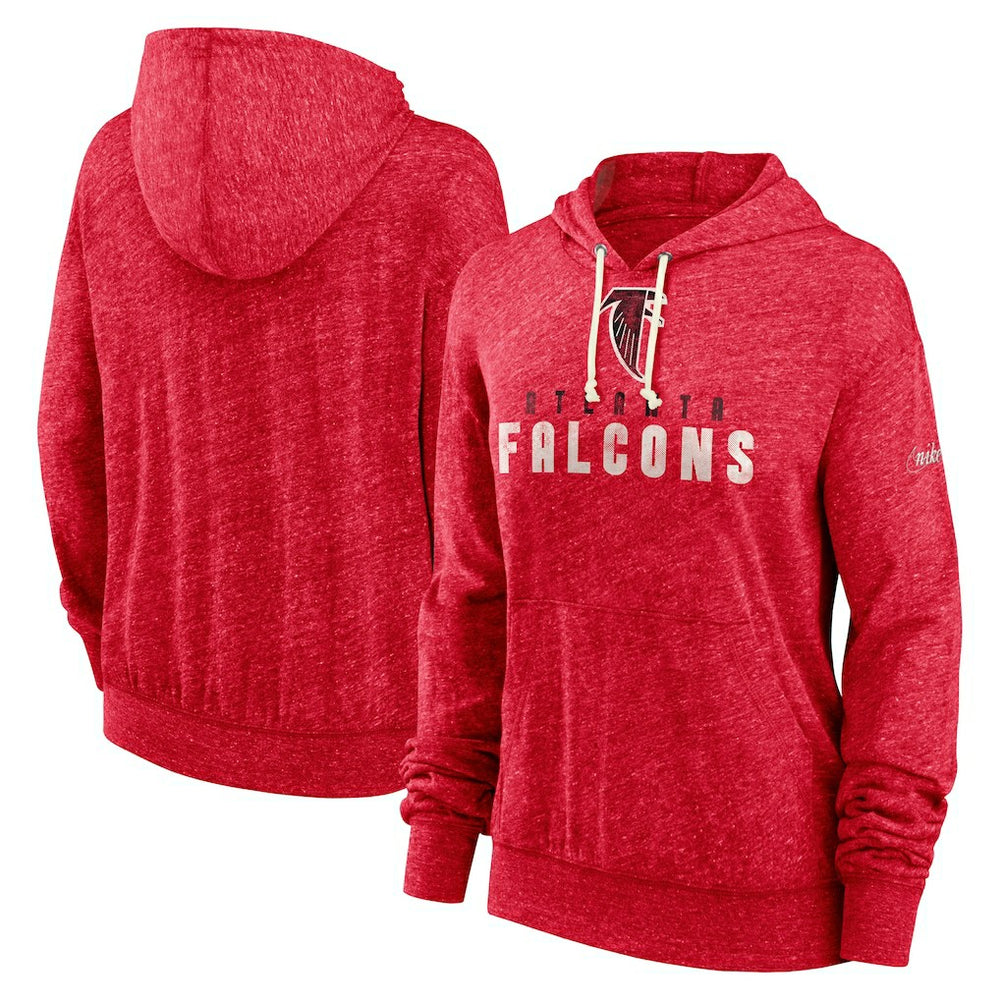 Atlanta Falcons Women's Rewind Gym Vintage Lightweight Pullover Hoodie - Red - Nike