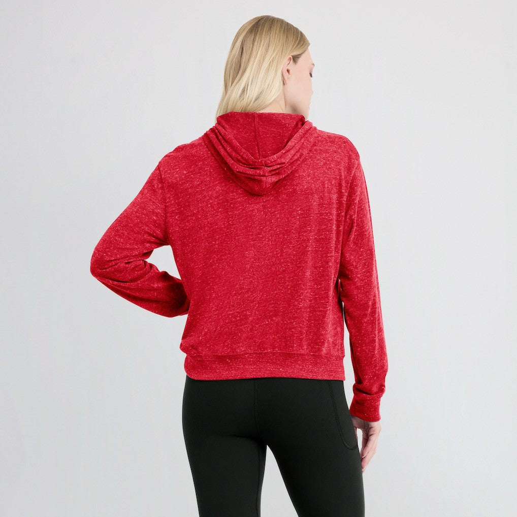 Atlanta Falcons Women's Rewind Gym Vintage Lightweight Pullover Hoodie - Red - Nike