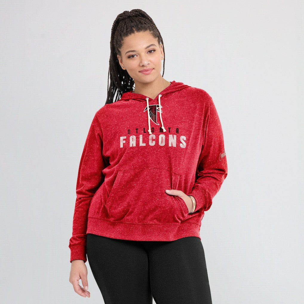 Atlanta Falcons Women's Rewind Gym Vintage Lightweight Pullover Hoodie - Red - Nike