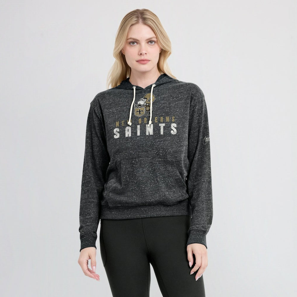 New Orleans Saints Women's Rewind Gym Vintage Lightweight Pullover Hoodie - Black - Nike
