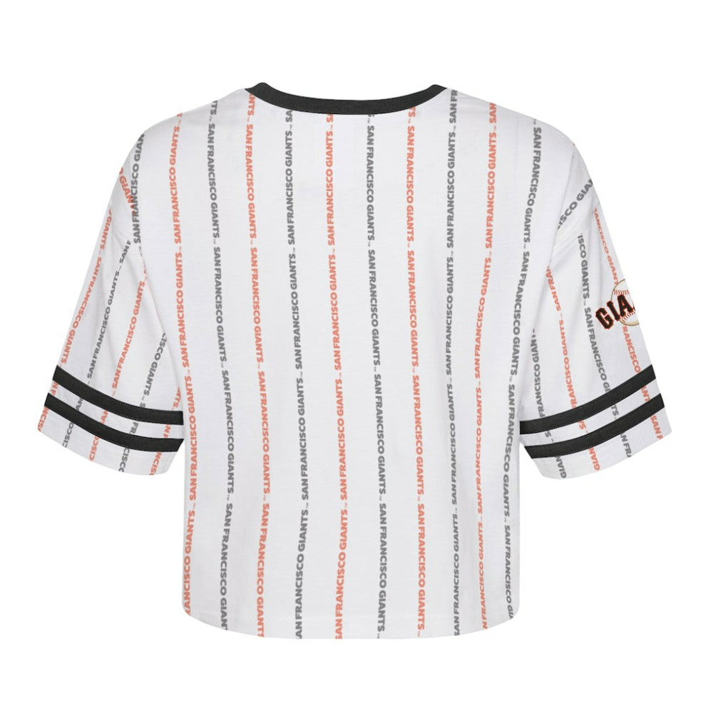 San Francisco Giants Girls Youth Ball Striped T-Shirt for sale