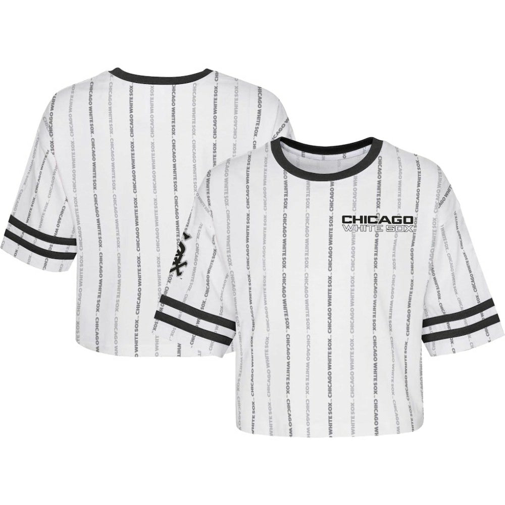 Chicago White Sox Girls Youth Ball Striped T-Shirt Discount