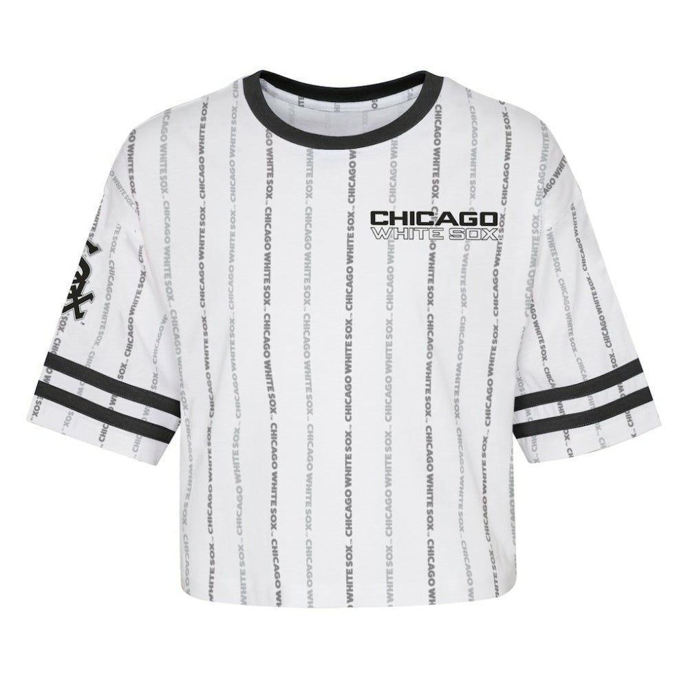 Chicago White Sox Girls Youth Ball Striped T-Shirt Discount