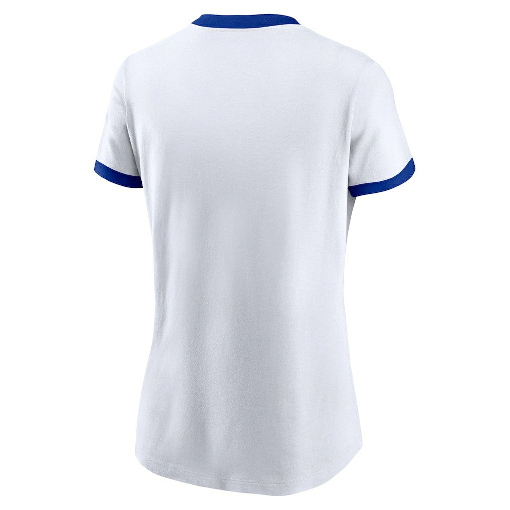 Los Angeles Rams Women's Rewind Ringer T-Shirt - White - Nike